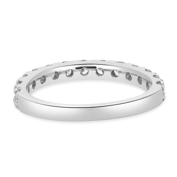 14 Karat White Gold Diamond Band