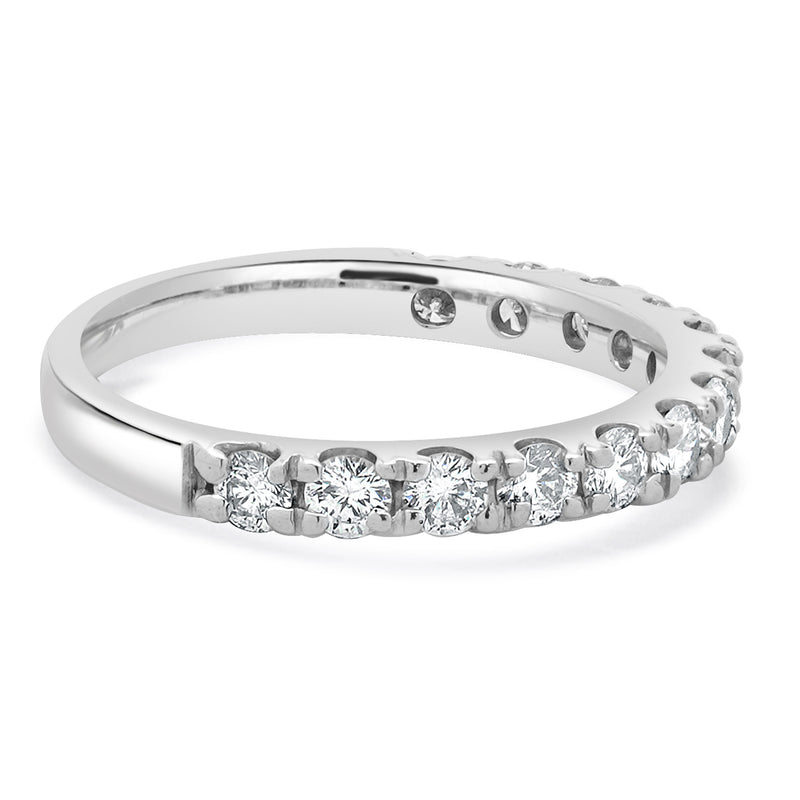 14 Karat White Gold Diamond Band