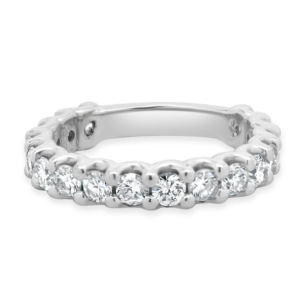 14 Karat White Gold Diamond Band