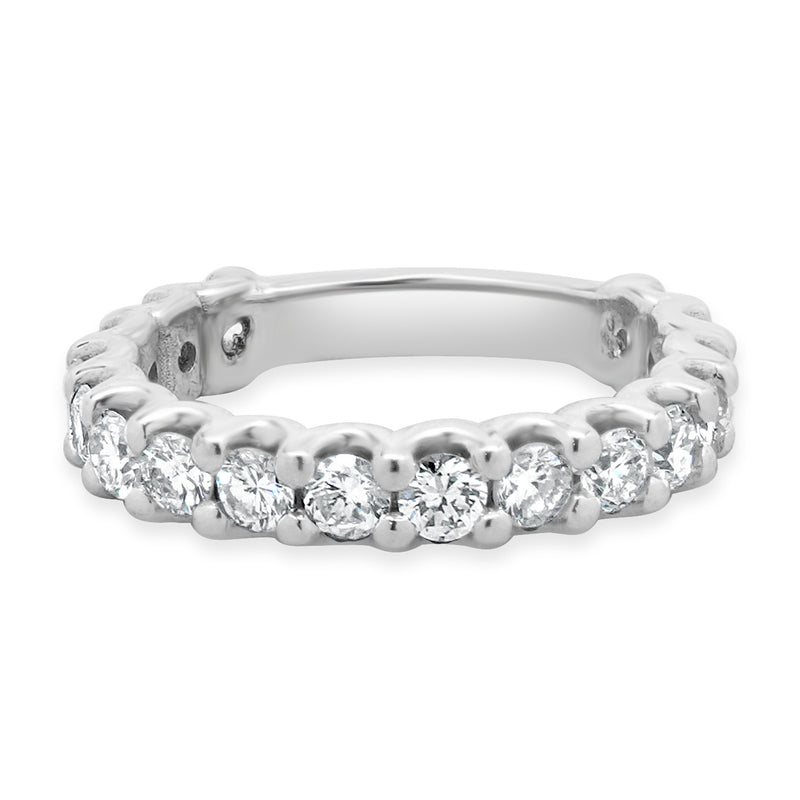 14 Karat White Gold Diamond Band