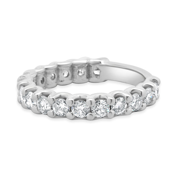 14 Karat White Gold Diamond Band