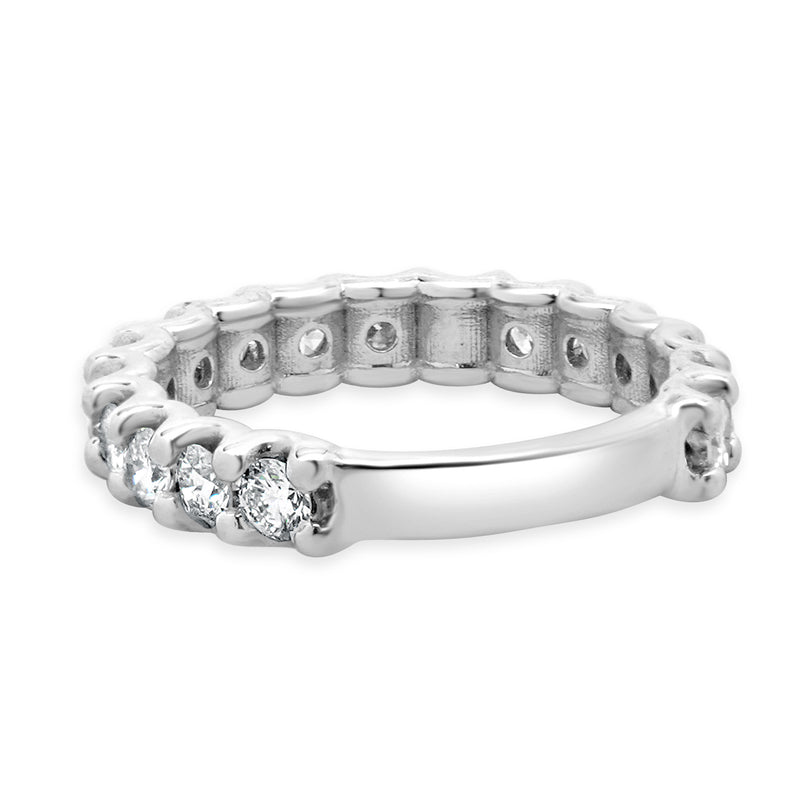 14 Karat White Gold Diamond Band