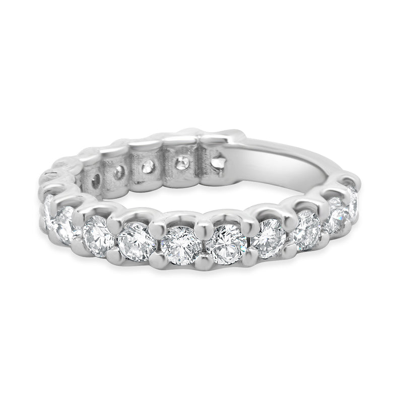 14 Karat White Gold Diamond Band