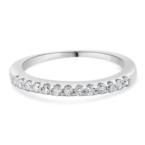 14 Karat White Gold Diamond Band