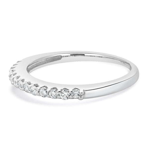 14 Karat White Gold Diamond Band
