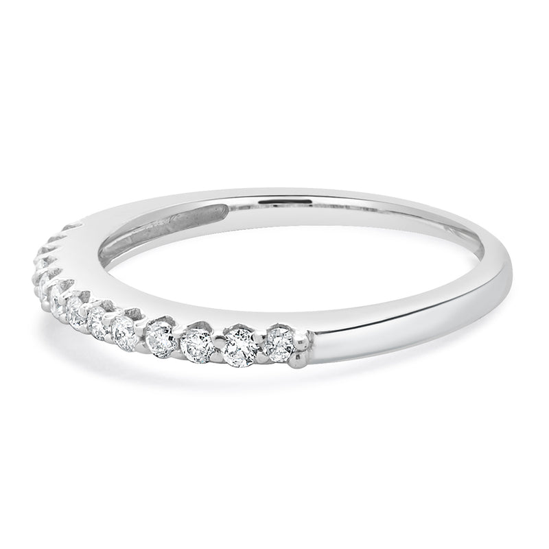 14 Karat White Gold Diamond Band