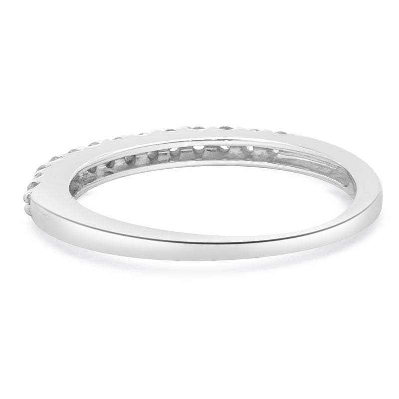 14 Karat White Gold Diamond Band