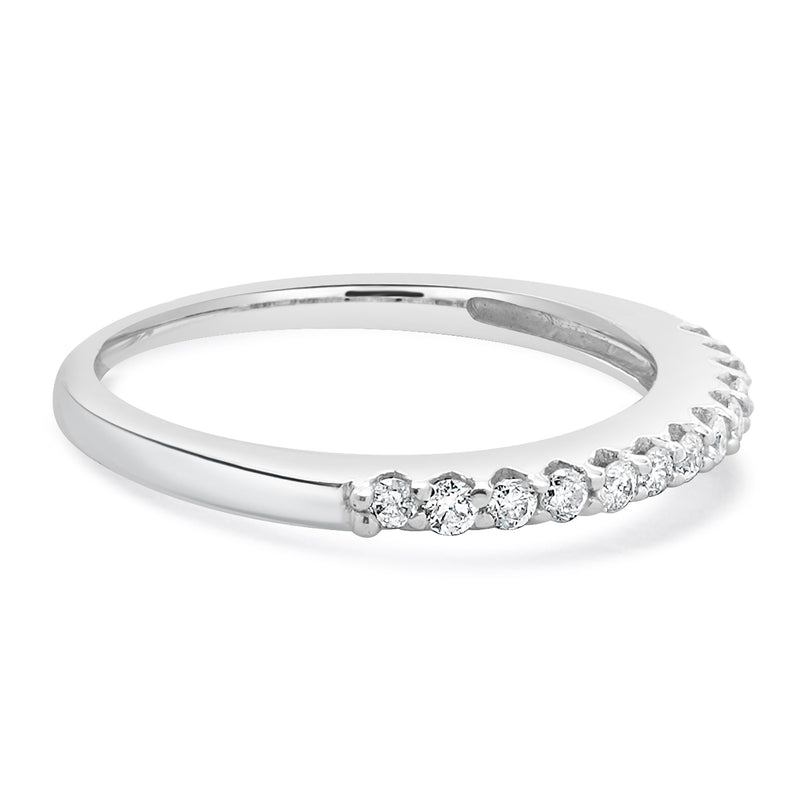 14 Karat White Gold Diamond Band