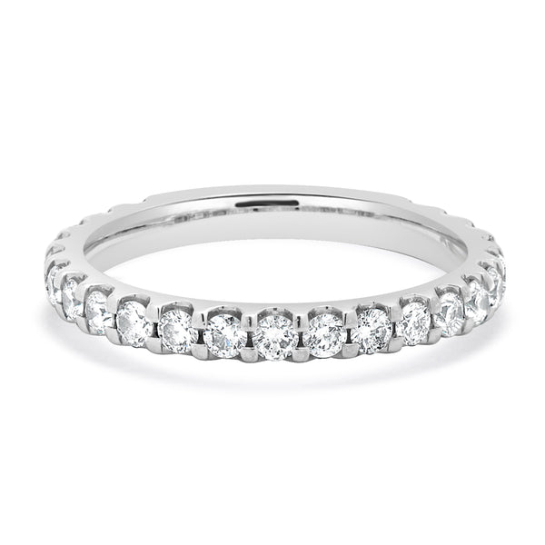 14 Karat White Gold Diamond Band