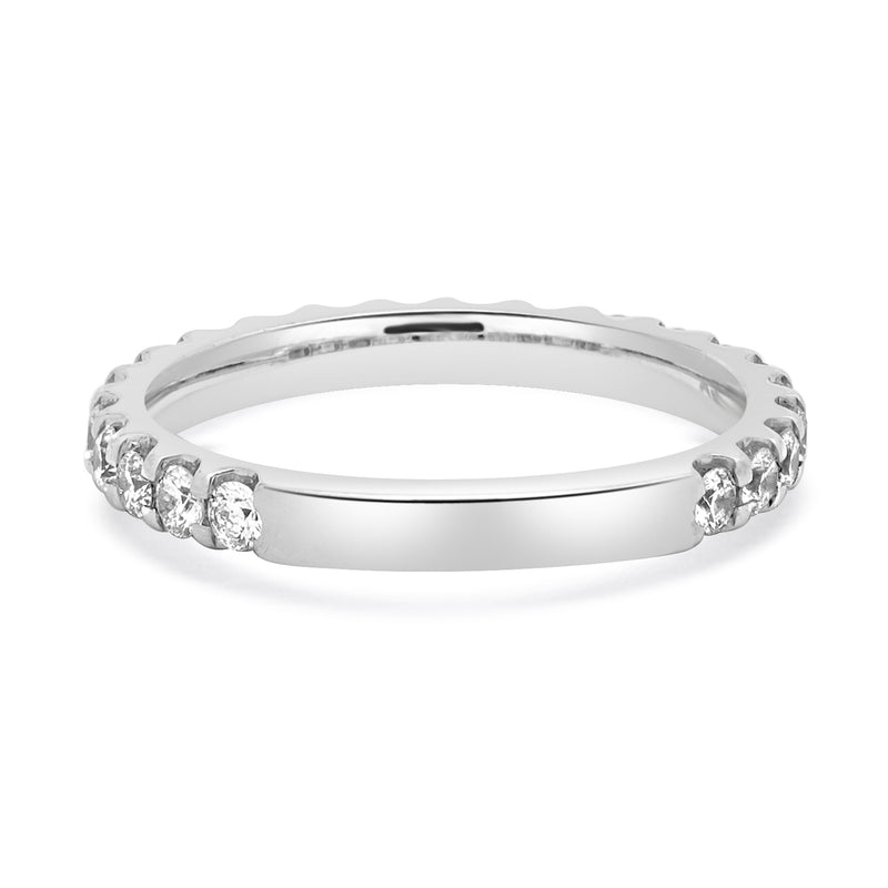 14 Karat White Gold Diamond Band