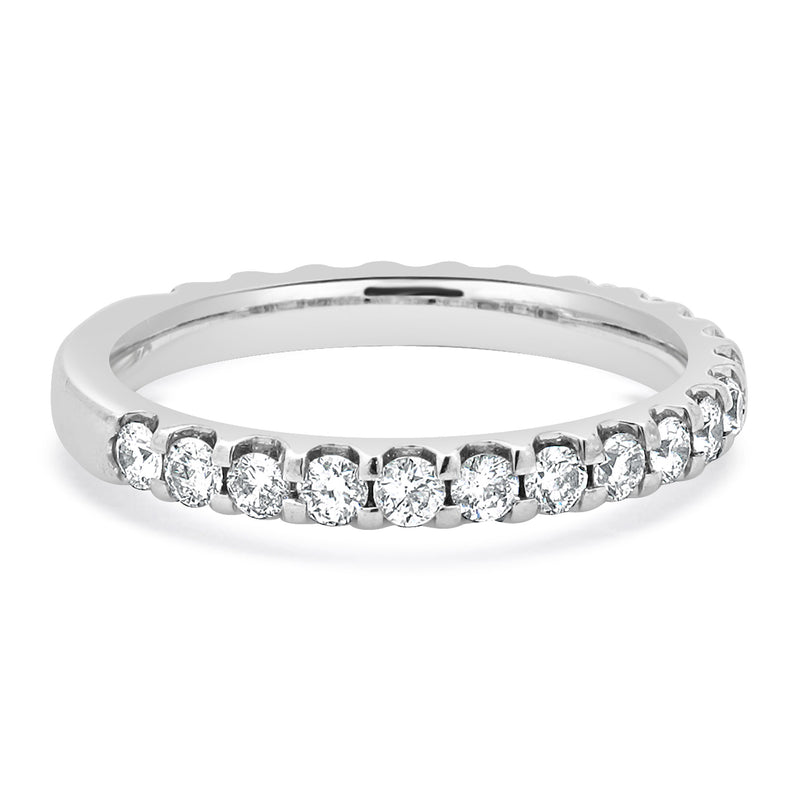 14 Karat White Gold Diamond Band
