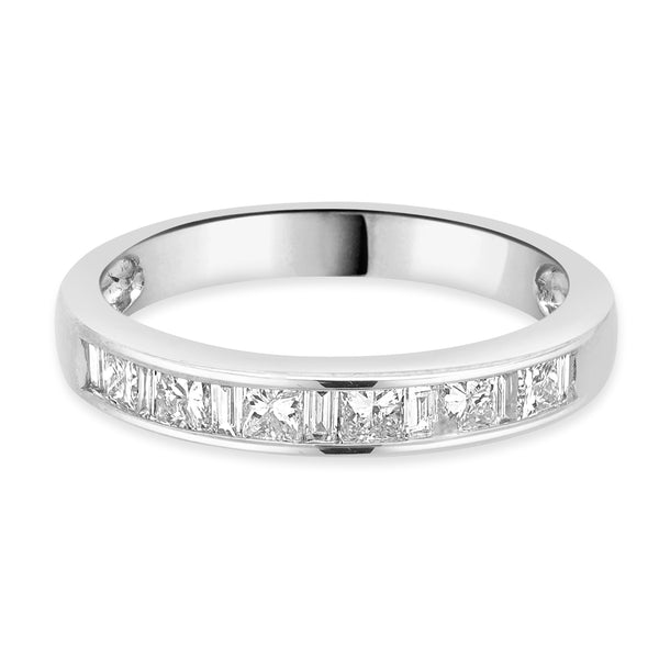 14 Karat White Gold Diamond Wedding Band