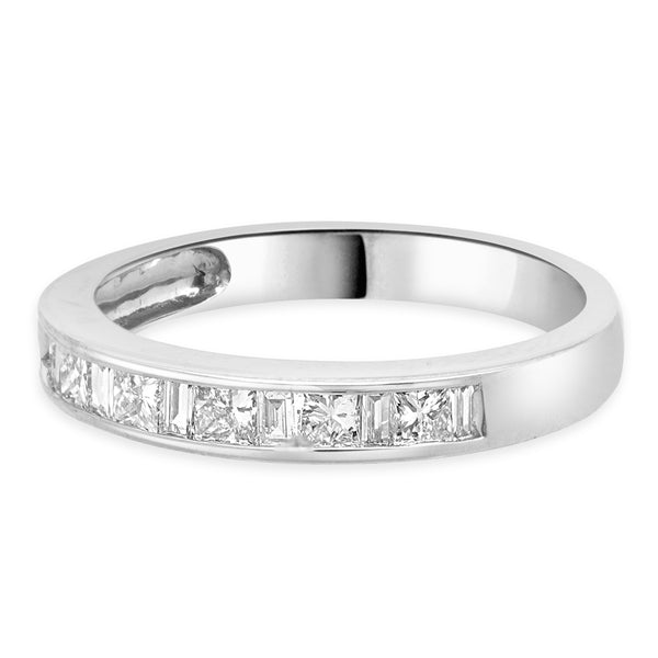 14 Karat White Gold Diamond Wedding Band