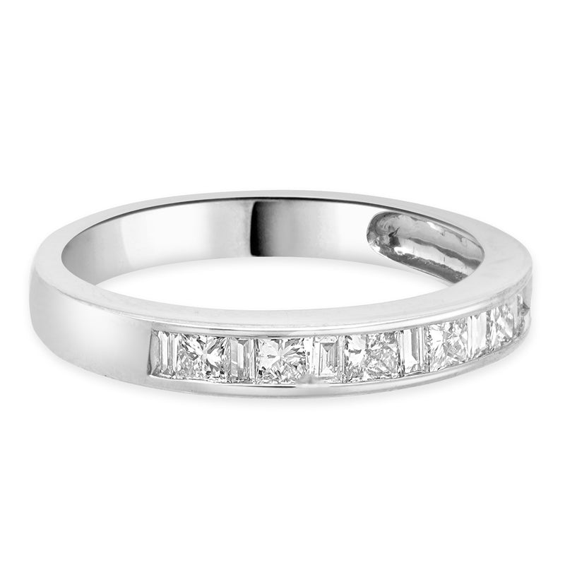 14 Karat White Gold Diamond Wedding Band