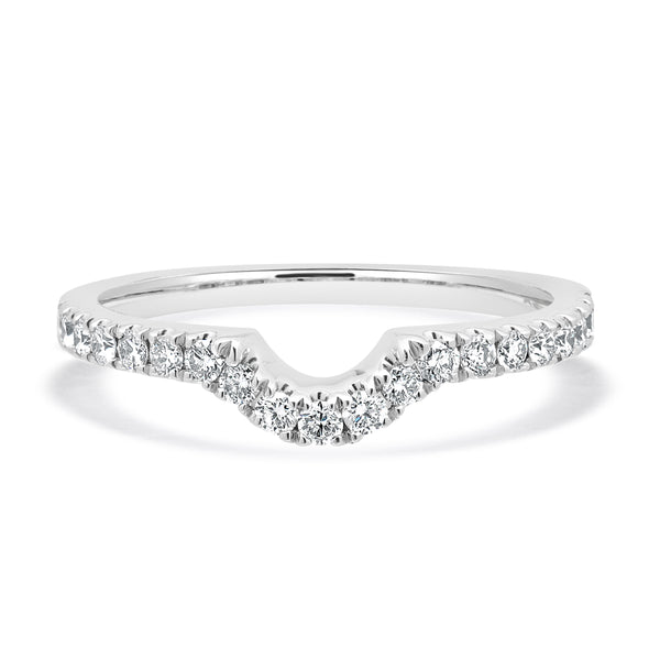 14 Karat White Gold Neil Lane Diamond Contour Anniversary Band
