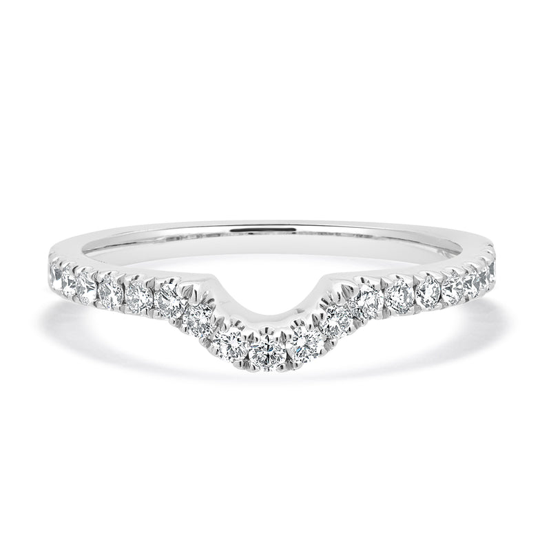 14 Karat White Gold Neil Lane Diamond Contour Anniversary Band