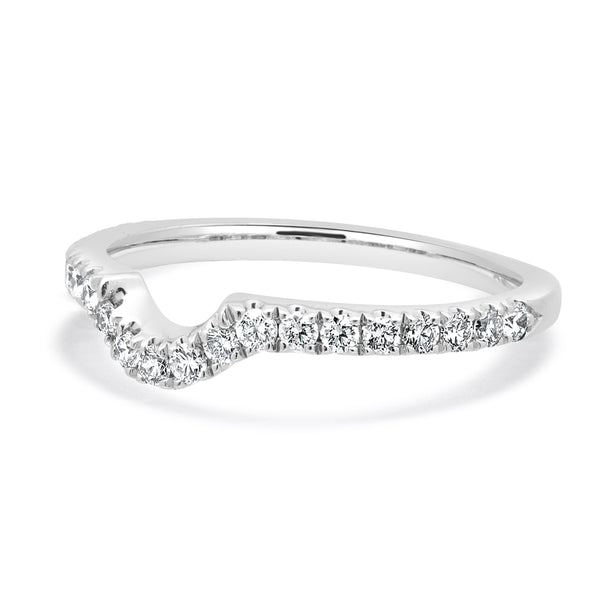 14 Karat White Gold Neil Lane Diamond Contour Anniversary Band