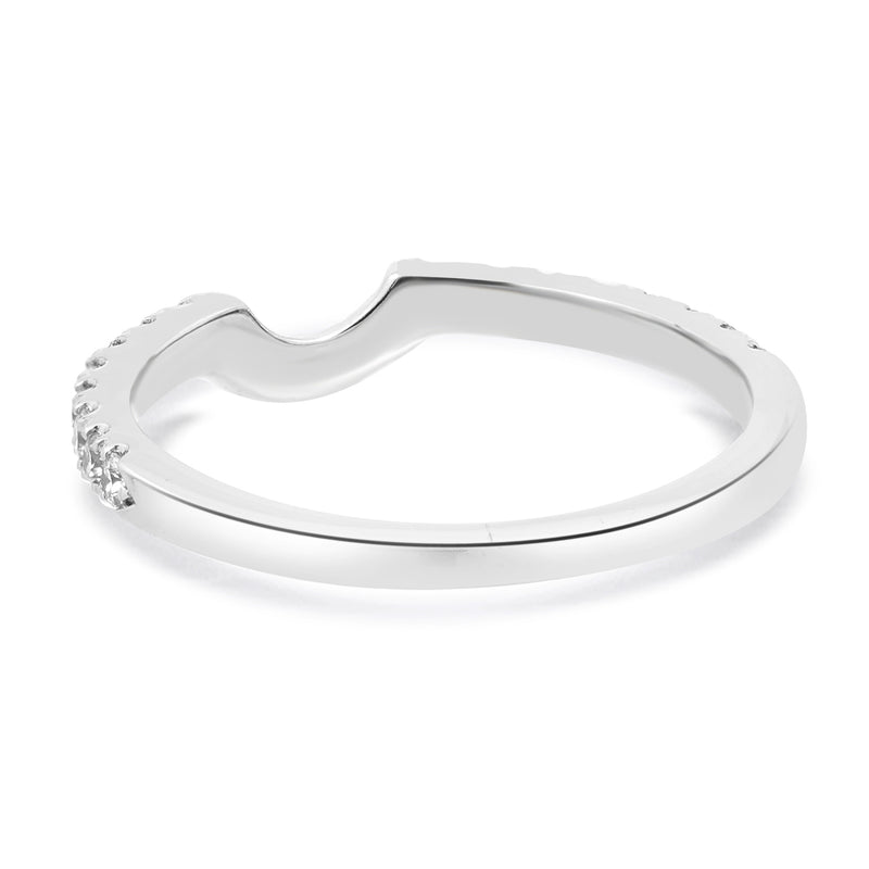 14 Karat White Gold Neil Lane Diamond Contour Anniversary Band