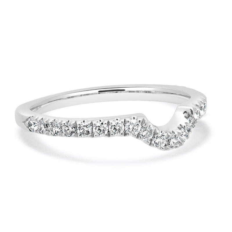 14 Karat White Gold Neil Lane Diamond Contour Anniversary Band