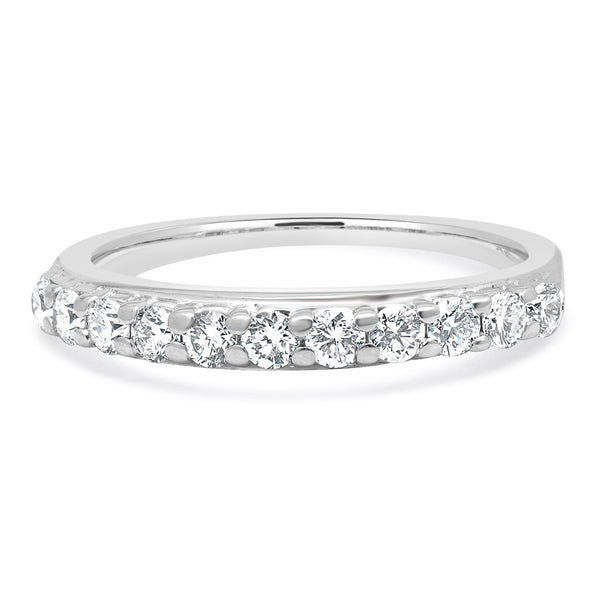 14 Karat White Gold Diamond Band