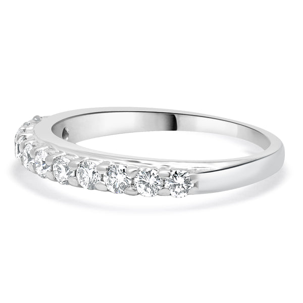14 Karat White Gold Diamond Band