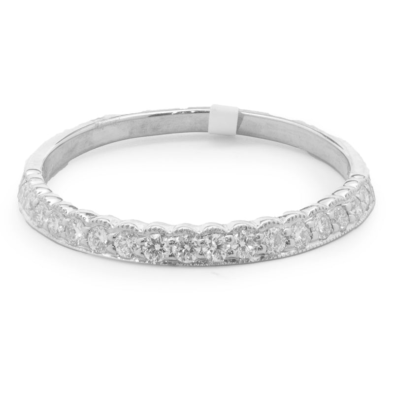 14 Karat White Gold Diamond Band