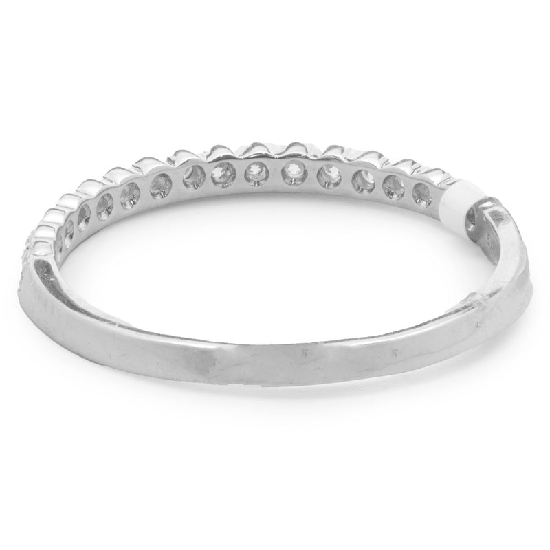 14 Karat White Gold Diamond Band