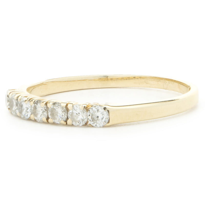 14 Karat Yellow Gold Diamond Band