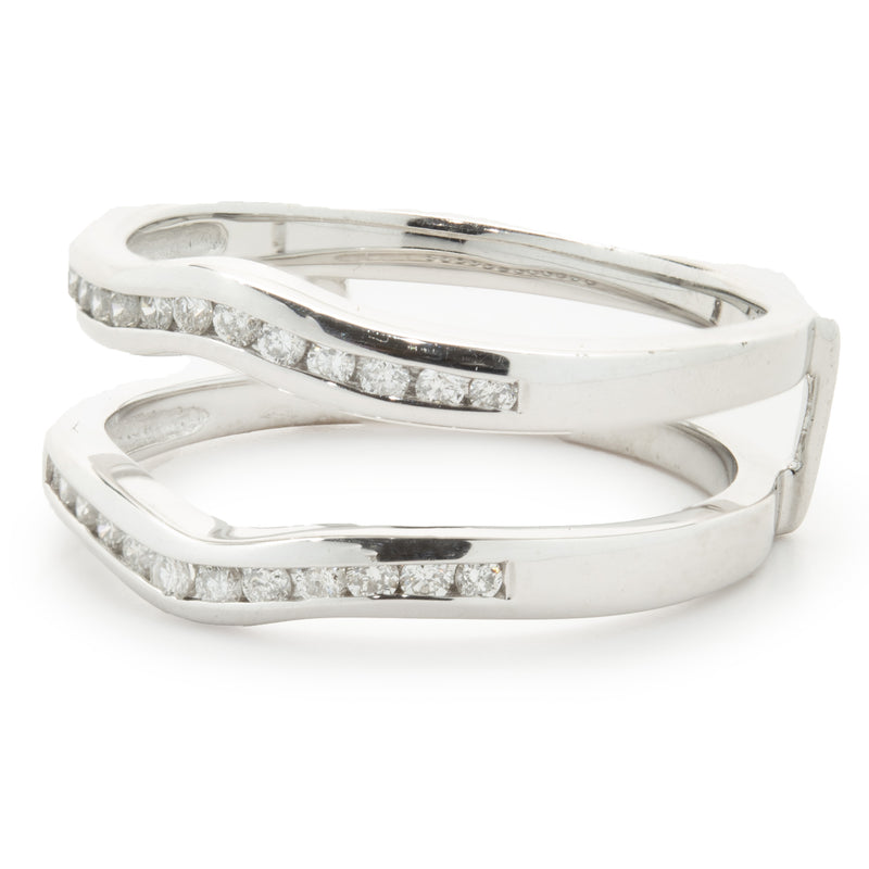 14 Karat White Gold Channel Set Diamond Jacket