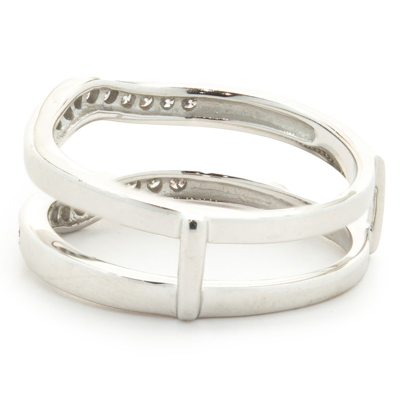14 Karat White Gold Channel Set Diamond Jacket