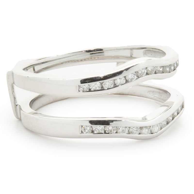 14 Karat White Gold Channel Set Diamond Jacket