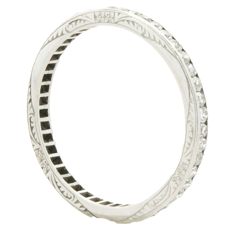 Platinum Vintage Diamond Band