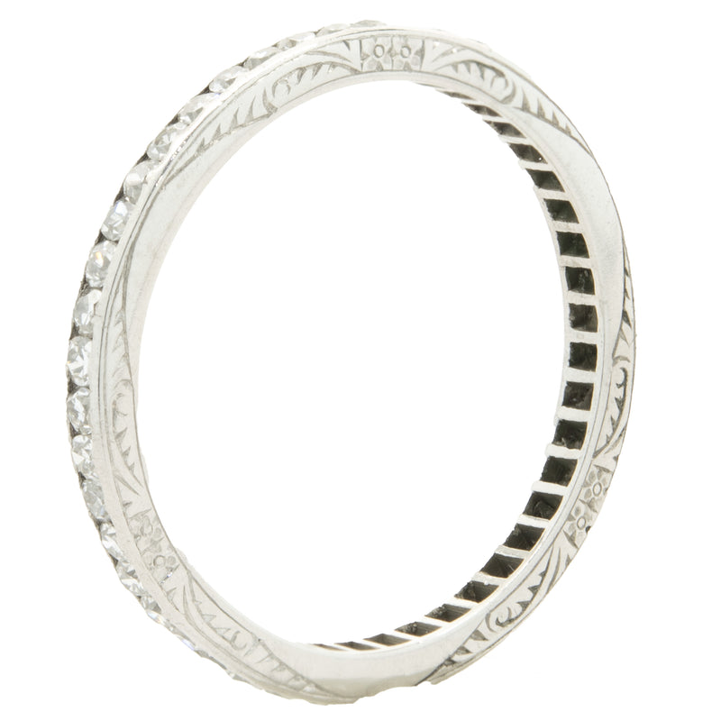 Platinum Vintage Diamond Band