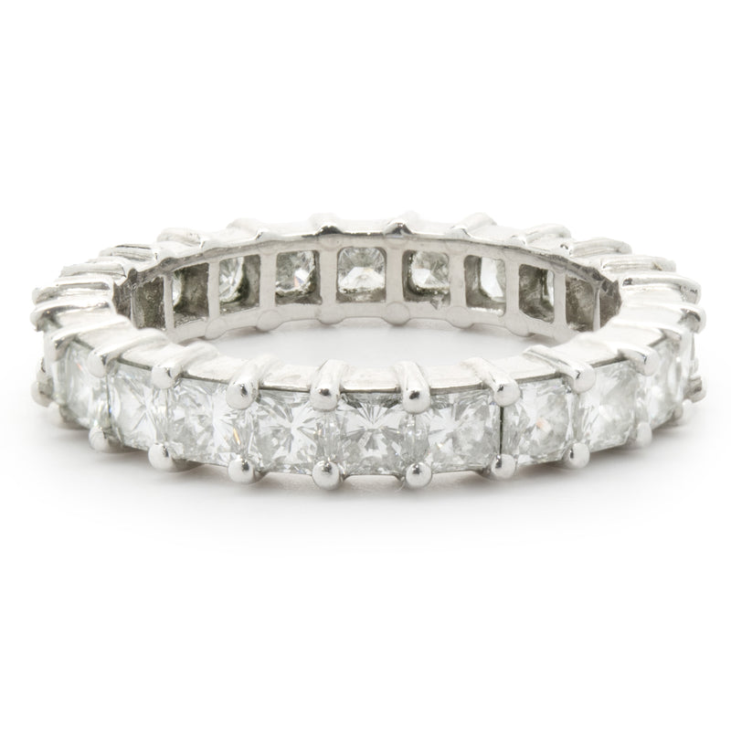 Platinum Princess Cut Diamond Eternity Band