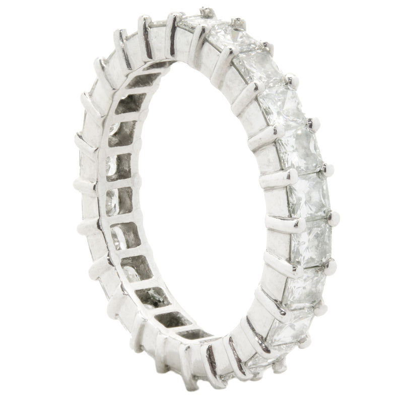 Platinum Princess Cut Diamond Eternity Band