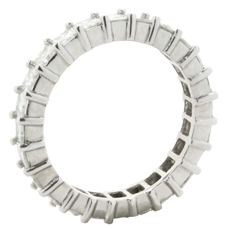 Platinum Princess Cut Diamond Eternity Band