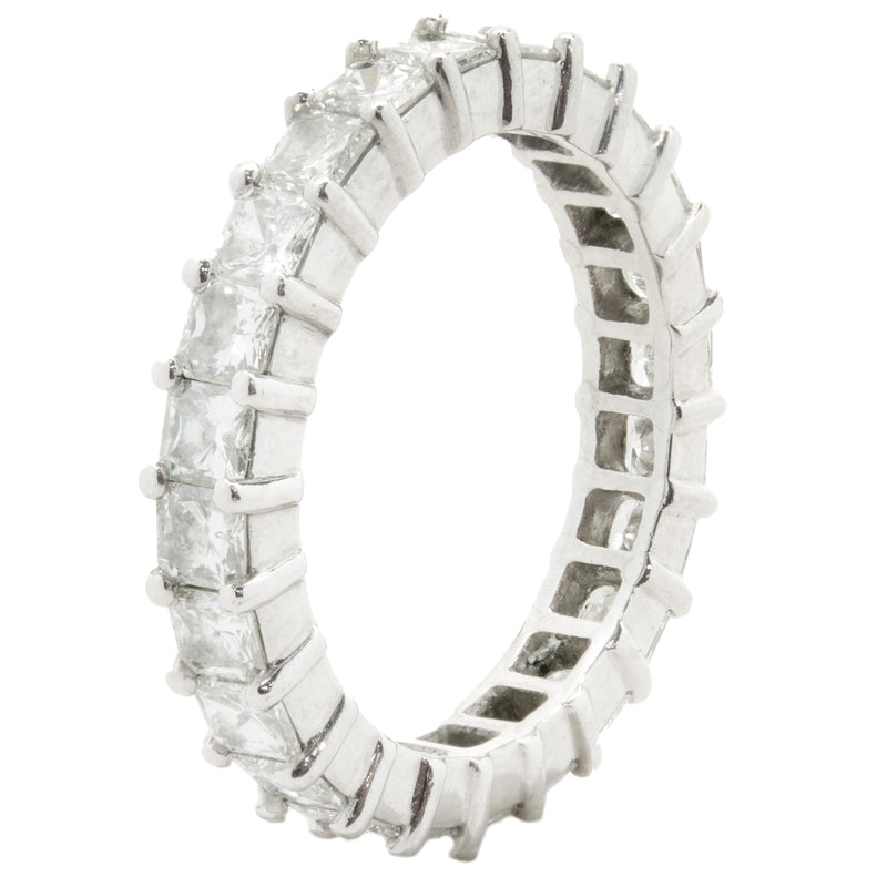 Platinum Princess Cut Diamond Eternity Band