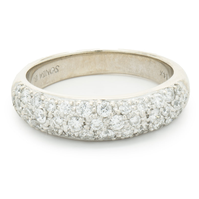 Sonia B 14 Karat White Gold Pave Diamond Band
