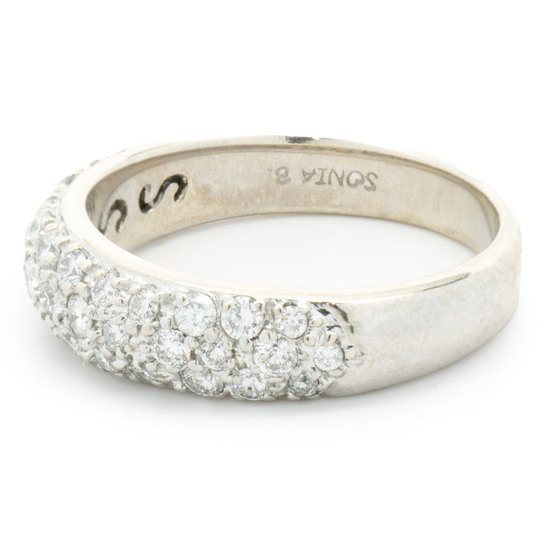 Sonia B 14 Karat White Gold Pave Diamond Band