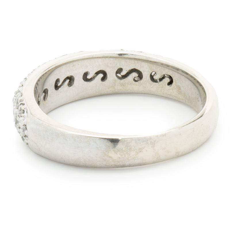 Sonia B 14 Karat White Gold Pave Diamond Band