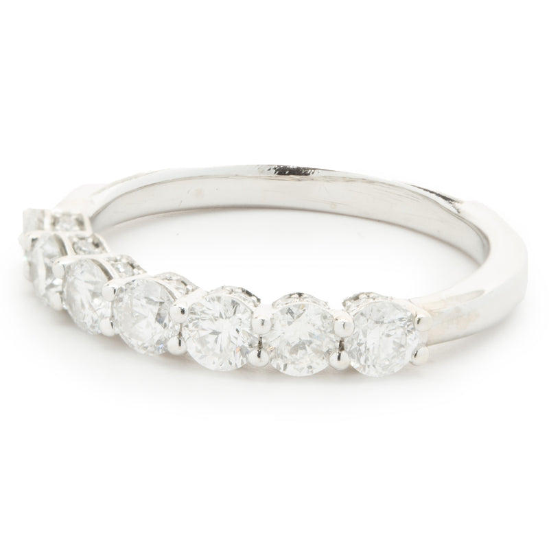14 Karat White Gold Diamond Band