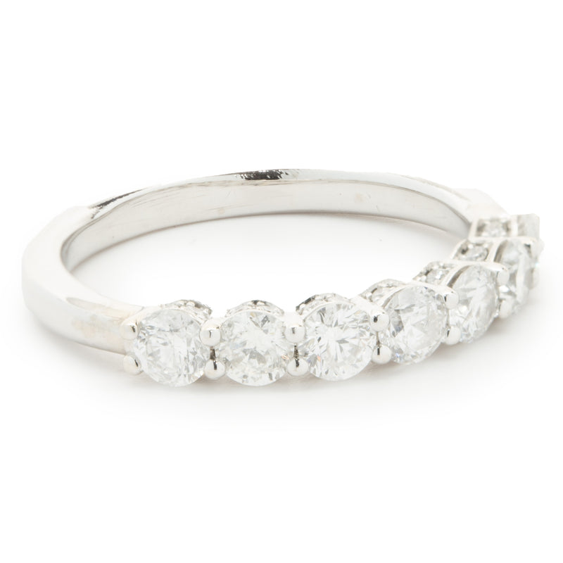 14 Karat White Gold Diamond Band