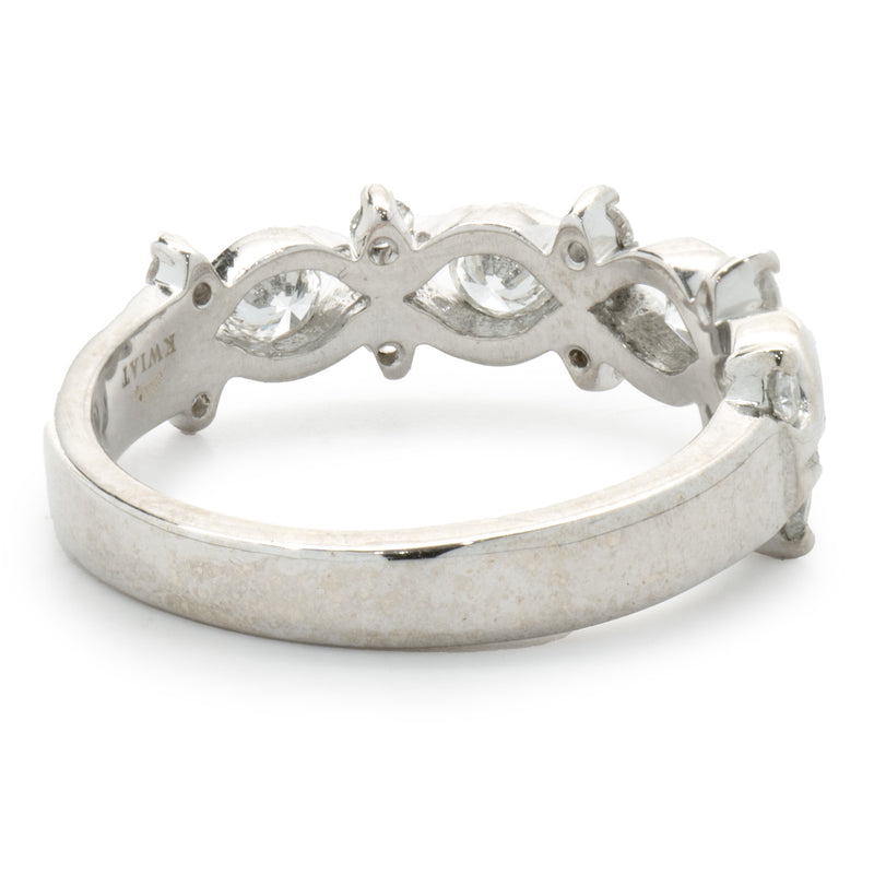Kwiat 18 Karat White Gold Diamond Floral Band