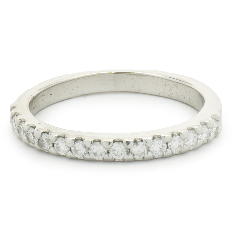 14 Karat White Gold Diamond Band