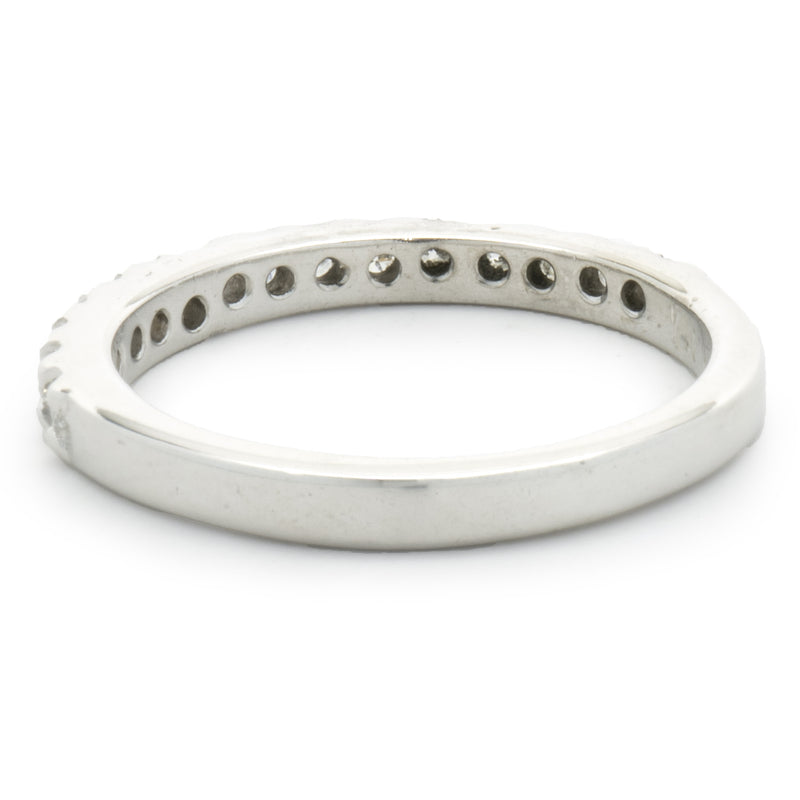 14 Karat White Gold Diamond Band