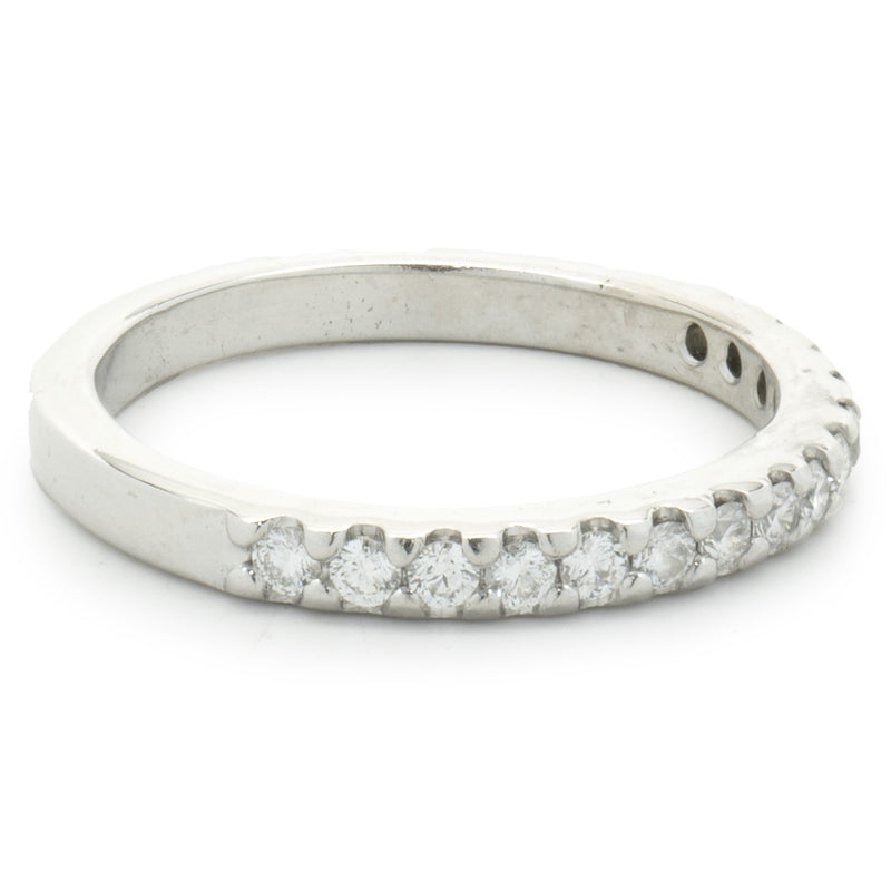 14 Karat White Gold Diamond Band