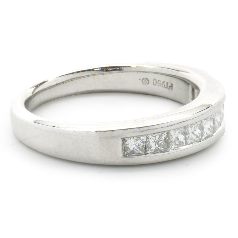 14 Karat White Gold Channel Set Diamond Band