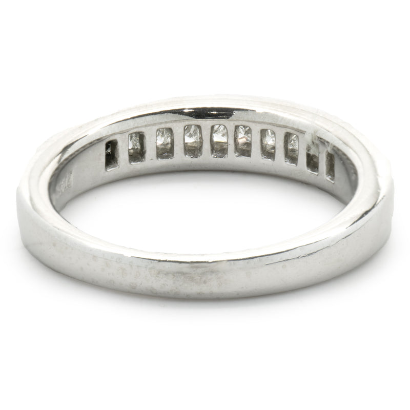 14 Karat White Gold Channel Set Diamond Band