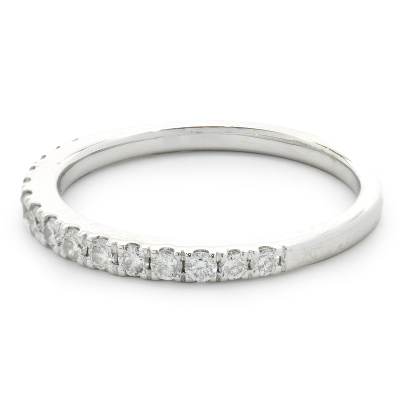 14 Karat White Gold Diamond Band