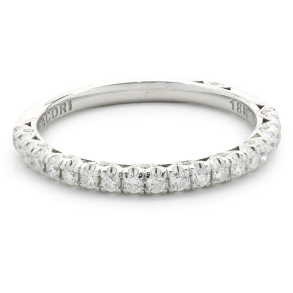 18 Karat White Gold Diamond Band
